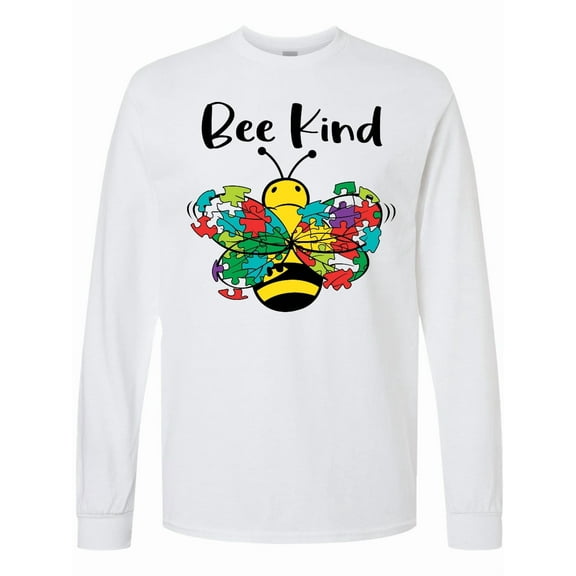 Inktastic Autism Awareness Bee Kind Long Sleeve T-Shirt