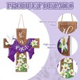 thumbnail image 6 of WaaHome He Is Risen Easter Cross Sign Religious Easter Door Decorations Easter Door Hanging Sign for Wall Door Home Spring Decor Farmhouse Easter Cross Wreath Sign for Front Door, 6 of 7
