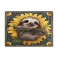 thumbnail image 2 of Area Rug Indoor 63"x48"in Non-Slip Wear Resistant Floor Mats Soft Large Carpets for Living Room Bedroom Home Decor Smiling Happy Baby Sloth, 2 of 7