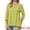 Yellow, variant on Women's Button Down Blouse Long Sleeve V Neck Lightweight Top L White