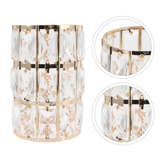 Phenofice 1Pack Crystal Lampshade for Bulb Lamp European Design 11.8x4.7in