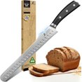 thumbnail image 1 of CoquusAid Bread Knife for Homemade Bread, 10.6 Inch Multifunction Serrated Knife, Razor Sharp Slicer, Forged High Carbon German Steel, Full Tang Ergonomic Handle Design for Sourdough Turkey Fruit, 1 of 6