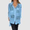 thumbnail image 2 of WEAIXIMIUNG Chemises pour Femmes Tendance Été Pack Haut Mode Manches Longues Chemise à Col Imprimé, 2 of 7