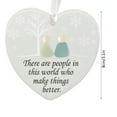 thumbnail image 3 of Horivan Handmade Sea Glass Heart Friendship Ornament for Christmas Tree Decor, Unique Beach Glass Keepsake Gift for Best Friend, Sister, Coworker, 3 of 4