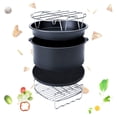 thumbnail image 3 of 8 inch Air Fryer Accessories Fit for Air Fryer Kitchen Useful Steel Single-Layer Grill Rack Grid Popular, 3 of 6