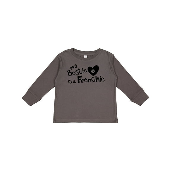 Inktastic Bestie Frenchie Boys or Girls Long Sleeve Toddler T-Shirt