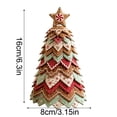 thumbnail image 3 of 2026 Christmas Home Party Decor DIY Quilted Christmas Tree Tabletop Decor Hand Stitched Fabric Xmas Tree Ornament Vintage Patchwork Christmas Desktop Decoration For Home Party Holiday Display, 3 of 5