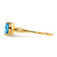 thumbnail image 4 of 14K Yellow Gold Ring Band with Stones (12) December Swiss Blue Topaz Oval, 4 of 5