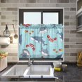 thumbnail image 7 of Coolnut Sea Creature Sharks Kitchen Curtains, Window Treatments, Short Curtains, Rod Pocket Curtains, 27x24in 2 Piece Set Home Decor, 7 of 7