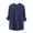 Dark Blue, variant on Patlollav Womens Solid Cotton and Linen 3/4 3/4 Sleeve Tops Button Cardigan V-Neck Tops/Shirt