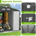 thumbnail image 4 of 10x8FT Outdoor Storage Shed, Segmart Metal Garden Sheds & Outdoor Storage, Large Tool Sheds for Patio, Lawn, Backyard, Weather-Proof, Dark Gray, 4 of 7