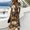 Brown, variant on Womens Halloween Dress Bat V Neck Pumpkin Funny Wrap Dress Ghost Short Sleeve Vintage Wedding Guest Dresses M