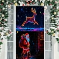 thumbnail image 4 of OEFNTAC Christmas Door Cover Polyester Tapestry Hanging Door Wrap Decoration Easy Install Holiday Party Entryway Merry Christmas Winter Door Decor Foldable Reusable Classroom 35x71in, 4 of 9