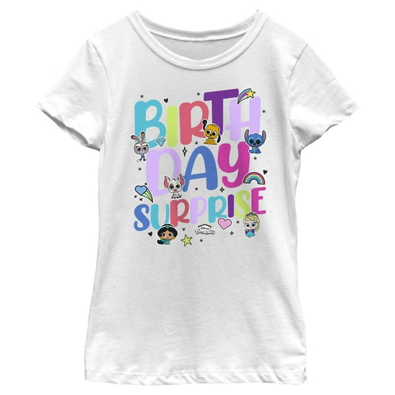 Girl's Doorables Birthday Surprise Graphic Tee White Large