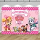 thumbnail image 2 of Fondo para fiesta de cumpleaños de Paw Patrol Skye Everest para niñas de 1, 2 y 3 años, pancarta para estudio fotográfico con flores rosas, póster decorativo, 2 of 5