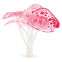 Soft Silicone Glowing Aquarium Simulation Coral with Sucker Aquatic Artificial Water Plants Pink