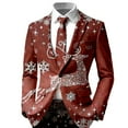 thumbnail image 6 of KKBOTIVE Men's Christmas Suits: Party Funny Printed Adult Novelty 2pc Suit and Dress Pants Men‘s Fashion Jacket Outfit Red Size: XL, 6 of 6