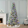thumbnail image 5 of Pre-Lit 7.5' Flocked Virginia Pine Artificial Christmas Tree with 400 Color-Select LED Lights, Green, 5 of 5
