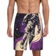 thumbnail image 1 of Balery Astronaut Floating purple Space Pantalones cortos de pijama de punto de algodón para hombre con cinturilla y bolsillos-3X-Large, 1 of 6