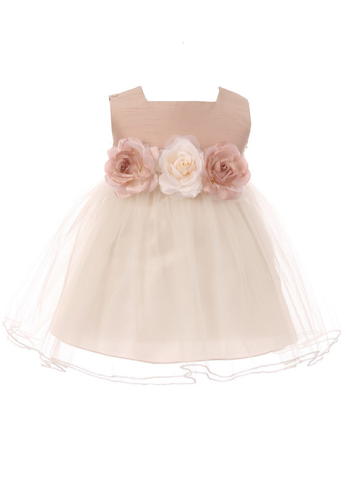 old rose flower girl dress