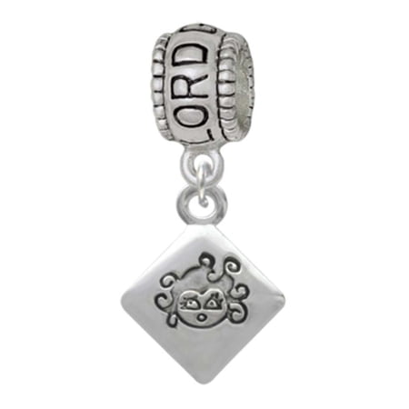 Delight Jewelry Silvertone 2-D Bad Hair Day with Girl Lord Guide Me Charm Bead