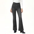 thumbnail image 4 of Byworldtasic No Boundarie Women's Solid Color Elastic Denim-like No Pocket Leggings Fitness And Casual Leggings Cropped Pants, 4 of 9