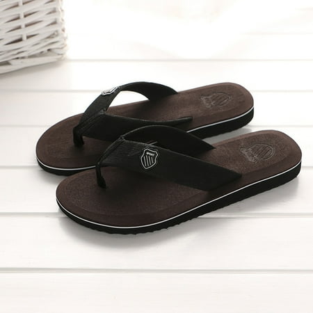 

Men S Summer Flip-Flops Slippers Beach Sandals Indoor&Outdoor Casual Shoes Other Deep Brown 40