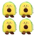 thumbnail image 1 of Monedero de felpa con forma de aguacate de 4 piezas Monedero encantador Monedero elegante para niña, 1 of 5