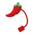 thumbnail image 4 of Prepara 4-Pack Multicolor Festive Designed Silicone Straw Topper Set, 4 of 6