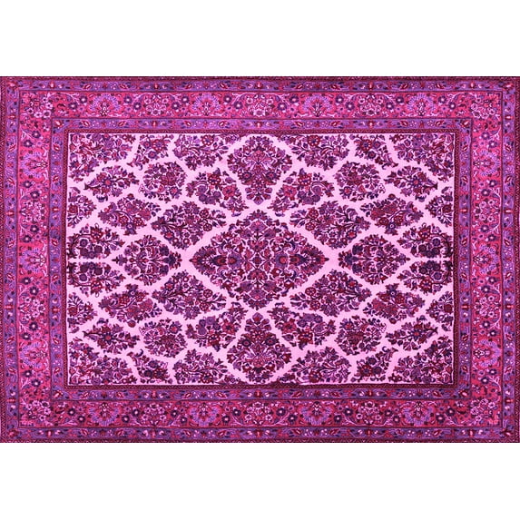 Ahgly Company Indoor Rectangle Persian Pink Traditional Area Rugs, 2' x 5'