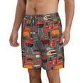 thumbnail image 2 of Salouo BBQ Icons Pattern Swim Trunks for Men,Men's Hawaiian Bathing Suit Swimsuits Quick Dry Swimming Board Shorts Beach Shorts with Pockets-X-Large, 2 of 6
