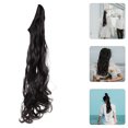 thumbnail image 2 of Miangastore Long Wavy Hair Extensions Black High Temperature Silk 1 Piece 56x10.2x0.3In, 2 of 8