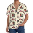 thumbnail image 3 of Haiem Retro Steampunk Vehicle1 Men's Casual Shirts Short Sleeve Button Down Shirts Fashion Textured Summer Beach Shirt-Small, 3 of 7