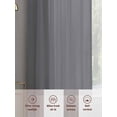 thumbnail image 6 of Grey Pure Color Sheer Curtains 96 Inch Length 2 Panels Set Window Treatments, Aesthetics Contemporary Luxury Rod Pocket Semi Curtains for Living Room/Bedroom/Kitchen Décor, 104"W x 96"L, 6 of 7