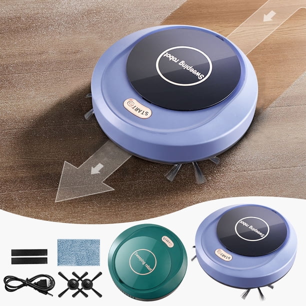 Robot aspirador de barrido | Máquina de limpieza automática inteligente para el hogar - Lazy Home Mopping & Aspiradora | Batería recargable de 1200 mAh | Duración de 60 minutos | Cubo de 0,3 L