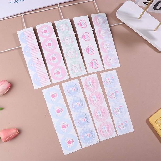 36 piezas de cinta de ballet coreana INS con lazo de sellado redondo, pegatina para niña de 3 pulgadas, bolsa de embalaje con tarjeta fotográfica, etiqueta decorativa DIY