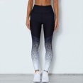 thumbnail image 4 of Women's Sporty Legging Color Block Print Mid Waist Black S M L, 4 of 4
