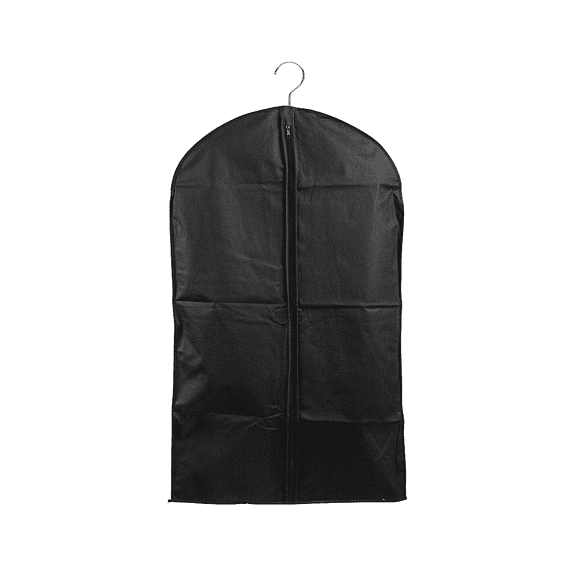 46'' Breathable Black PP Non Woven Garment Bag - 1 Count  - Basic LTD