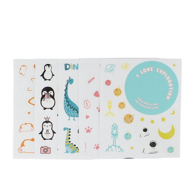 Colorful Stickers for Fuji Mini 11 with Cute Cartoon Patterns, 5 Different Patterns, DIY Sticker for Camera, Great Gift for Family, Friends, Neighbors