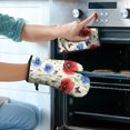 thumbnail image 2 of Pioneer Flower Kitchen Oven Mitt and Pot Holder Sets 2 Pcs for Baking, Cooking and Grilling, Heat Resistant Up To 392 °F, 2 of 7