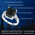 thumbnail image 2 of Gem Stone King 5.95 Ct Octagon Black Onyx 925 Sterling Silver Ring, 2 of 6