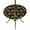 black, variant on Round Outdoor Tablecloth with Umbrella Hole and Zipper, Brown Yellow Sunflower Tablecloth with Elastic Waterproof, Summer Botanical Farmhouse Floral Patio Table Covers for 36" - 44" Pool Tables
