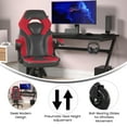 thumbnail image 6 of Flash Furniture X10 Faux Leather High Back Gaming Chair with Arms, 250 lb, Black/Red, 6 of 9