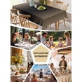 thumbnail image 5 of Beige Black Ombre Table Cloth, Modern Gradient Abstract Art Waterproof Tablecloth for Square Tables, Reusable Washable Fabric Table Cover for Restaurant Kitchen Dining Tables 60"x60", 5 of 6