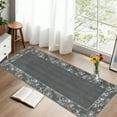 thumbnail image 6 of Garvee Washable Runner Rugs 2x6 Modern Bordered Rugs, Soft Ultra Thin Accent Carpet Non Slip Low Pile Rug for Hallway Kitchen Entryway Bathroom, Dark Gray, 6 of 9