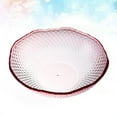 thumbnail image 3 of EeaseMX Plato de fruta de plástico transparente con diseño de escamas, para aperitivos, frutos secos y dulces, para ensalada (rosa), 3 of 7