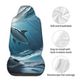 thumbnail image 5 of Yiaed Ice Blue Ocean Cute Dolphin A Print Car Seat Covers,Universal Auto Seats Protector Fits for Car,SUV Sedan,Truck,Automotive Seat Covers & Accessories(Two packs), 5 of 7