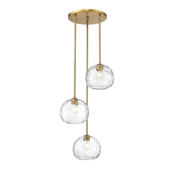3 Light Pendant in Urban Style 20 inches Wide By 30 inches High-Olde Brass Finish Bailey Street Home 372-Bel-4185808