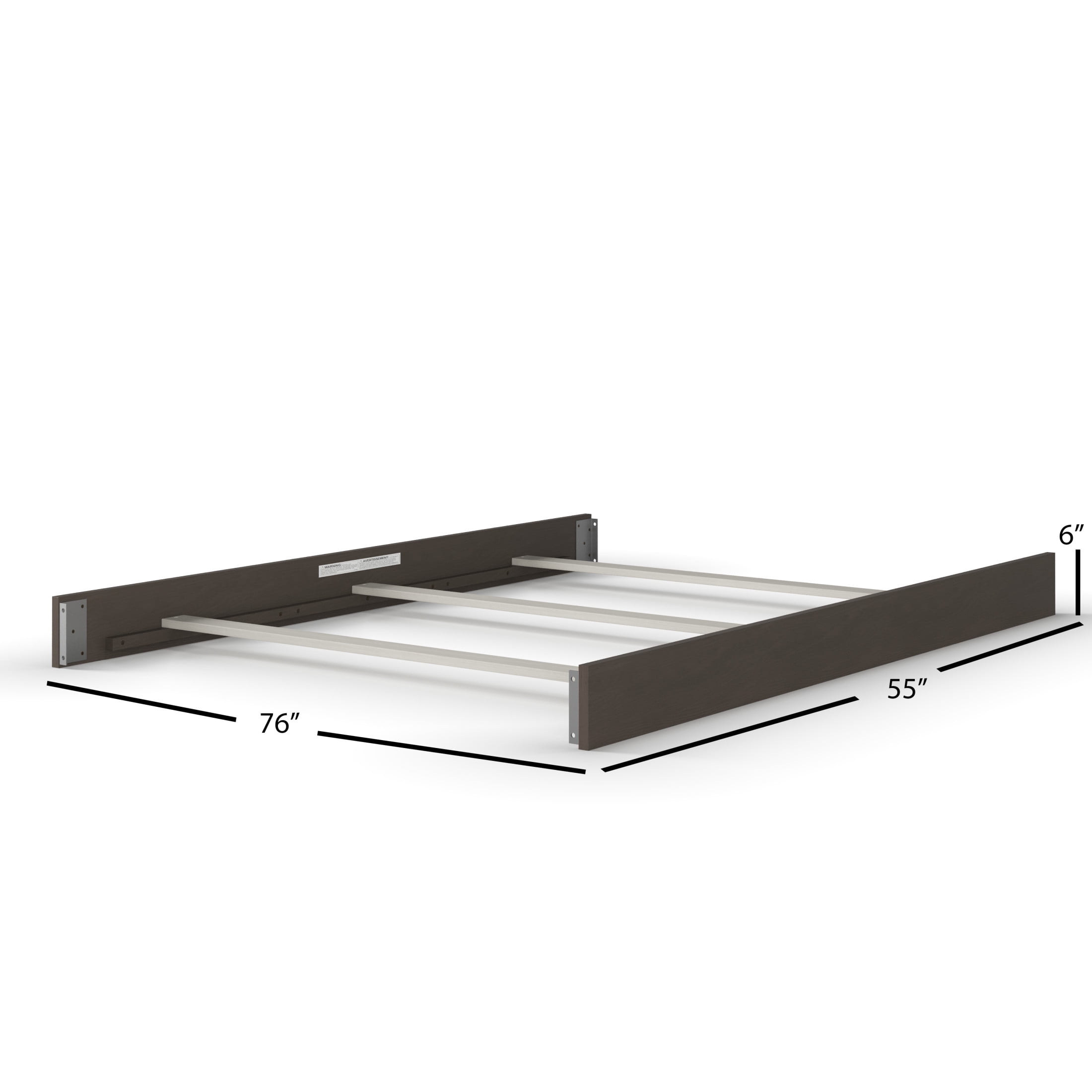 Child Craft Full-Size Bed Rail Conversion Kit, Converts 4-in-1 Crib to Bed, Solid Wood, Dapper Gray
