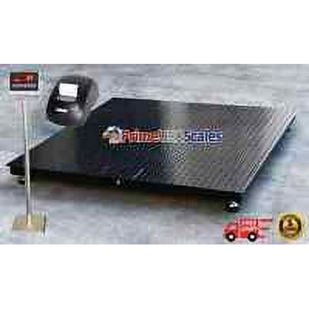 5 Year Warranty 4x4 Floor Scale 48"x48" Stand & Printer 2,500 lb x .5 lb.